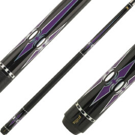 Griffin Cues Black with Purple and Silver Reflective Points