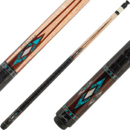 Jacoby Cues Cocobolo with Turquoise and Mother of Pearl Diamond Points